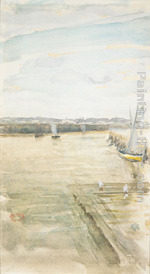 Scene on the Mersey painting - James Abbott McNeill Whistler Scene on the Mersey art painting
